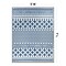 World Rug Gallery Contemporary Bohemian Geometric Reversible Recycled Plastic 5' X 7' Blue Outdoor Rug 6073BLUE5X7 - alternate 2